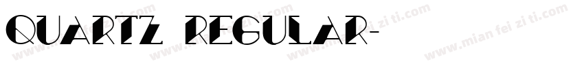 Quartz Regular字体转换